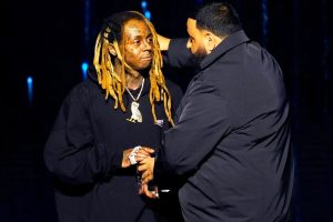 Lil Wayne Again Receives Global Impact Award from DJ Khaled at 2024 Pre-GRAMMY Black Music Collective Event